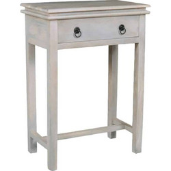 MAISON CONSOLE Έπιπλο Κονσόλα 1 Συρτάρι, Ξύλο Mango Antique Άσπρο 60x34x80cm Woodwell ΕΙ929,1 - Woodwell