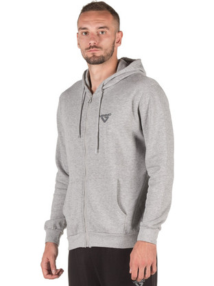 Venimo Jupiter Ανδρική Ζακέτα Fleece με Κουκούλα και Φερμουάρ Γκρι 17-21200901-088