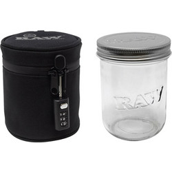 Γυάλινο Βάζο Raw Smellproof Cozy & Jar 295ml (10oz) με Κλειδαριά Ασφαλείας