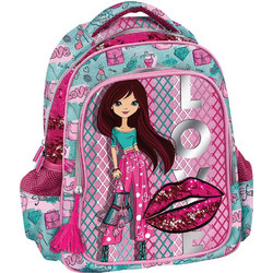 Graffiti Fashion Girl Σχολική Τσάντα Πλάτης Νηπιαγωγείου Ροζ 221292