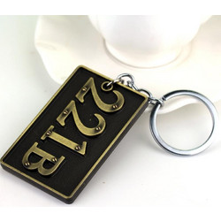 Detective Sherlock 221B Key Chain Car Key Ring Multi-functional Tool Key Holder Key Chains Rings Holder Pendant Auto Parts(Gold) (OEM)