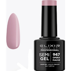Elixir Semigel 947 Opera Mauve Ημιμόνιμο Βερνίκι Νυχιών 8ml