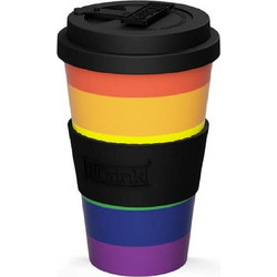 iDrink Ποτήρι Καφέ Bamboo με Καπάκι Love 435ml ID5011