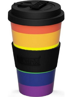 iDrink Ποτήρι Καφέ Bamboo με Καπάκι Love 435ml ID5011