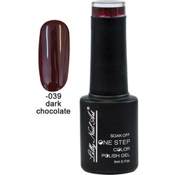 Lilly Nail Art One Step Dark Chocolate Ημιμόνιμο Βερνίκι Νυχιών 5ml