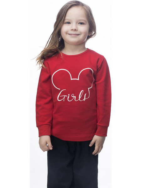 Galaxy Mickey Παιδική Πιτζάμα Βαμβακερή Χειμωνιάτικη Κόκκινη Navy Μπλε 112-22