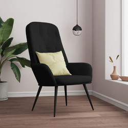 vidaXL Πολυθρόνα Relax Βελούδινη Μαύρη 341200