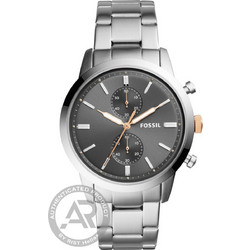 Fossil Townsman Ανδρικό Ρολόι Χρονογράφος με Ασημί Μεταλλικό Μπρασελέ FS5407