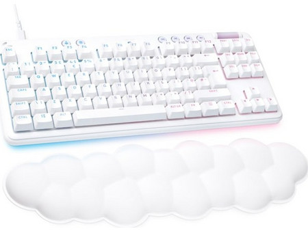 Logitech G713 TKL Μηχανικό Gaming Πληκτρολόγιο TenKeyLess με GX Brown Διακόπτες RGB White