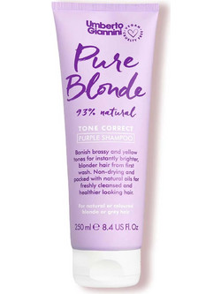Umberto Giannini Pure Blonde 93% Natural Tone Correct Purple Φυτικό Σαμπουάν για Προστασία Χρώματος για Βαμμένα Μαλλιά 250ml