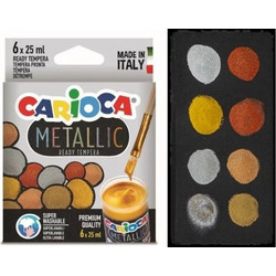 Carioca Τεμπερες Βαζο 25Ml Metallic 6Τεμ. (036104)
