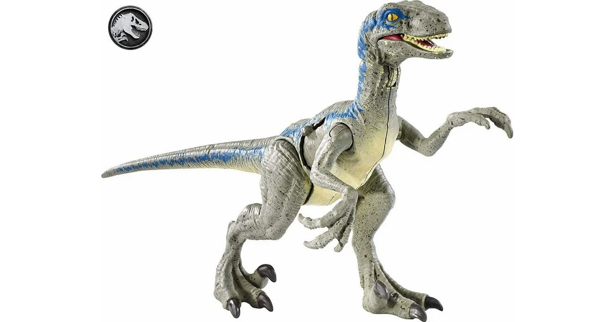 Mattel Jurassic World Dino Rivals Super Colossal Velociraptor Blue Bestprice Gr