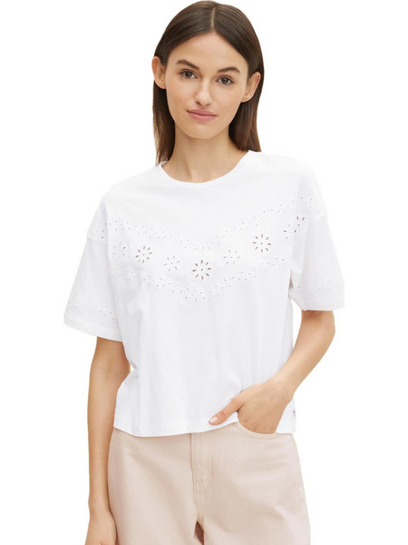 TOM TAILOR BOXY ΜΠΛΟΥΖΑ ΓΥΝΑΙΚΕΙΑ 1031497-20000 (20000/WHITE)