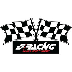 ΑΥΤΟΚΟΛΛΗΤΟ ''FLAG'' 100x50mm SIMONI RACING - 1 TEM. - Simoni Racing - SRSCS/F