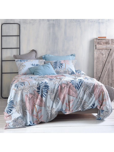 Rythmos Σετ Σεντόνια King Size Βαμβακοσατέν 260x280 Next Solange Blue