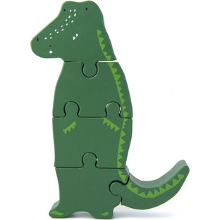 Παιδικό Puzzle Trixie Ξύλινο Mr.Polar Crocodile 4 Κομμάτια