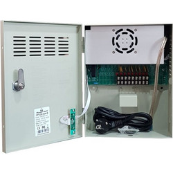 POWERTECH τροφοδοτικό CP1209-20A-B για CCTV-Alarm, DC12V 20A, 9 κανάλια CP1209-20A-B