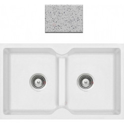 Sanitec Classic 340 Υποκαθήμενος Νεροχύτης Γρανίτη Ματ Granite White 78x50cm