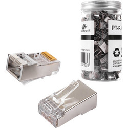 SPACETRONIK PT-RJ456FT-11 (5903031024036) | Passthrough plug connector RJ45 Cat 6, FTP, 100 τμχ