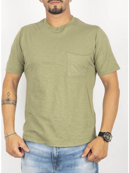 SEVEN T-SHIRT ΛΑΙΜΟΚΟΨΗ 100%ΒΑΜΒΑΚΙ ΜΕ ΤΣΕΠΑΚΙ ΕΜΠΡΟΣ REGULAR FIT