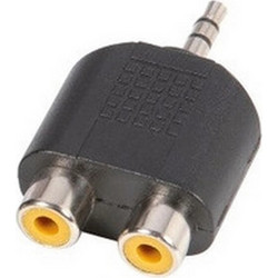 Adam Hall 7550 Αντάπτορας Stereo 2xRCA(f) - 1/8 Jack(m) Μαύρος
