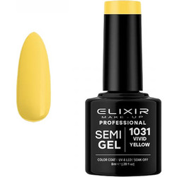 Elixir Semigel 1031 Vivid Yellow Ημιμόνιμο Βερνίκι Νυχιών 8ml