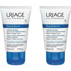 Uriage Bariederm Creme Mains Isolante Reparatrice Ενυδατική Κρέμα Χεριών 2x50ml