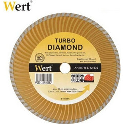 Wert turbo δίσκος διαμαντιού κοπής γρανίτη, μαρμάρου, πέτρας, κεραμιδιών