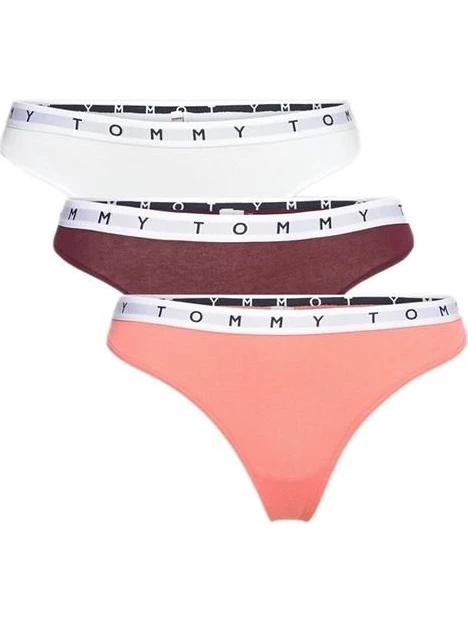 Tommy Hilfiger String 3 pack UW0UW03872 - hot magenta-breezy blue