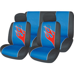Autoline X-Racing Flame Set Black / Blue 6τμχ
