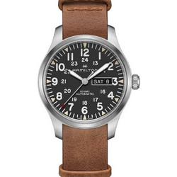 Hamilton Khaki Field Ανδρικό Ρολόι Αυτόματο με Καφέ Δερμάτινο Λουράκι H70535531