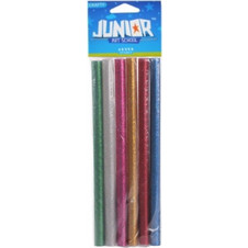 Ράβδοι Σιλικόνης Με Glitter Junior Art O11mm 18cm 6τεμ