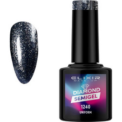 Elixir Diamond Semi Gel 1240 Uniform Glitter Ημιμόνιμο Βερνίκι Νυχιών 8ml