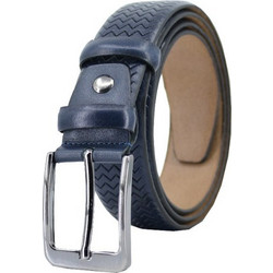 Leather 100 Ανδρική Ζώνη Δερμάτινη Μπλε 44S-BELT-600