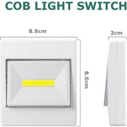 Φωτιστικό διακόπτης τοίχου μπαταριας 3W - Battery COB light Switch
