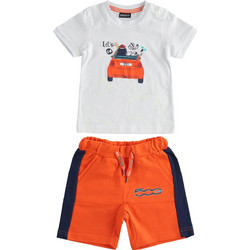 Fiat Σετ με Βερμούδα Sarabanda Fiat 2Pcs Set T-Shirt + Short 4550-00-0113-417895 Λευκό Αγόρι