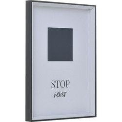 CLICK ΠΙΝΑΚΑΣ ΜΕ ΠΛΑΙΣΙΟ ΚΑΜΒΑΣ ''STOP'' ΞΥΛΙΝΟΣ ΛΕΥΚΟΣ/ΜΑΥΡΟΣ 30Χ3Χ40 - 3cm x 40cm x 30cm