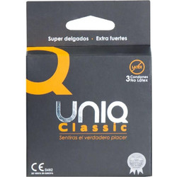 Uniq Classic Προφυλακτικά Λεπτά Χωρίς Λάτεξ 3τμχ
