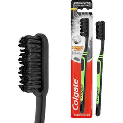 Colgate Double Action Charcoal Μαύρη Medium Οδοντόβουρτσα Πράσινη