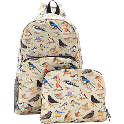 Eco Chic Wild Birds Σχολική Τσάντα Πλάτης Γυμνασίου - Λυκείου Πολύχρωμη E-B16GN
