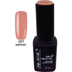 Lilly Nail Art Color Gel Salmon Ημιμόνιμο Βερνίκι Νυχιών 12ml