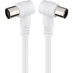 Goobay Καλώδιο Κεραίας Coax Male to Coax Female 1.5m White 11520