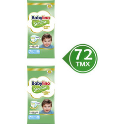 Babylino Sensitive Cotton Soft Πάνες No7 15kg+ 2x36τμχ