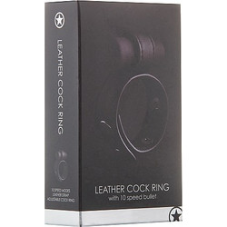 Ouch! Leather Cock Ring Black