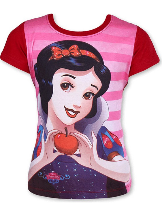Παιδικό Μπλουζάκι Χιονάτη Princess Disney Ροζ-Κόκκινο Χρώμα