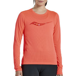 Saucony Stopwatch Γυναικείο Αθλητικό T-Shirt Πορτοκαλί SAW800405-VRA2