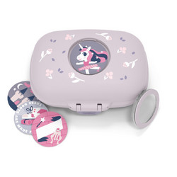 Monbento Unicorn Πλαστικό Παιδικό Δοχείο Φαγητού Λιλά 600ml
