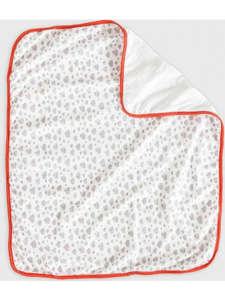 Pennie Baby Hug Clouds Κουβέρτα Αγκαλιάς Βαμβακερή 70x90 Λευκή Γκρι