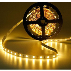 Led ταινία αδιάβροχη 5m 4.8W 12VDC θερμό λευκό φως IP65 εύκαμπτη & αυτοκόλλητη - LS65-00201
