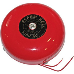 Κουδούνι στρόγγυλο επίτοιχο Alarm 150mm 230V 50Ηz 95dB κόκκινο με μεταλλική βάση - 11-27